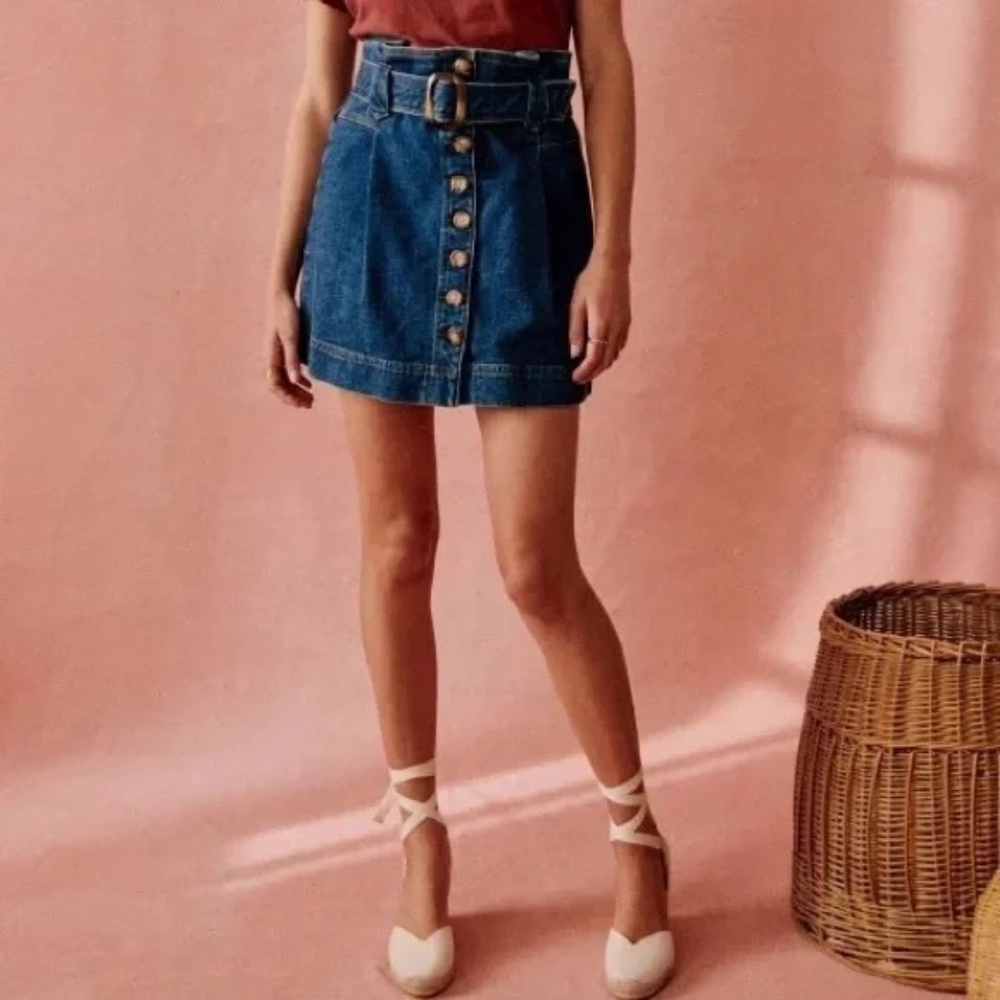 Sézane Denim Hayden Skirt 38